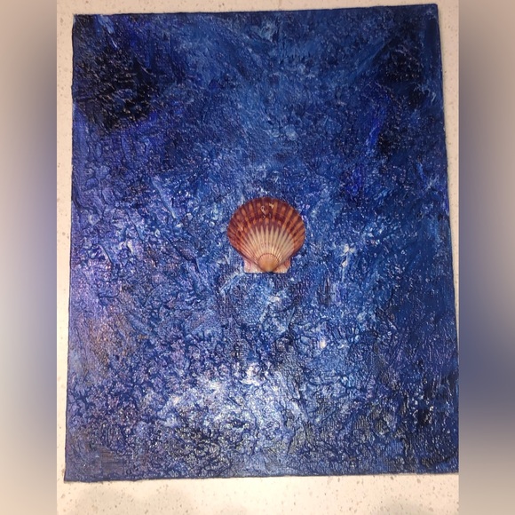 Ocean 🌊 Sea Art Handmade: Acrylic & Shell - Picture 16 of 16